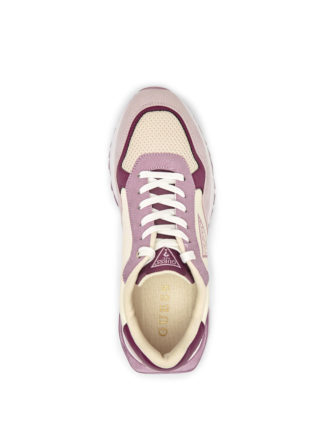 GUESS Women's Pink Melany Logo Low Top Sneakers MELANY2 Top View