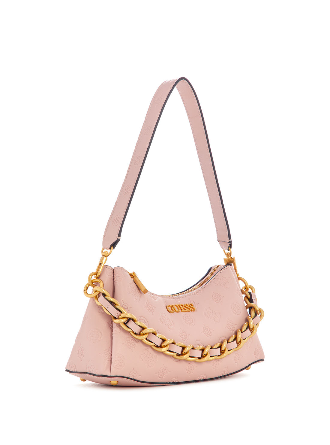 GUESS Women's Rose Logo Geva Shoulder Bag PD895972 Angle View