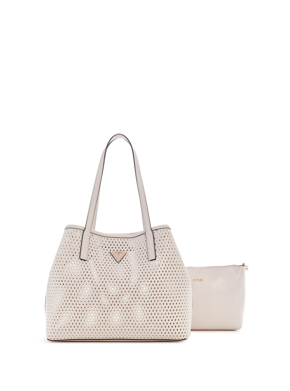 GUESS Women's Stone Woven Vikky Tote Bag WP699523 Full View