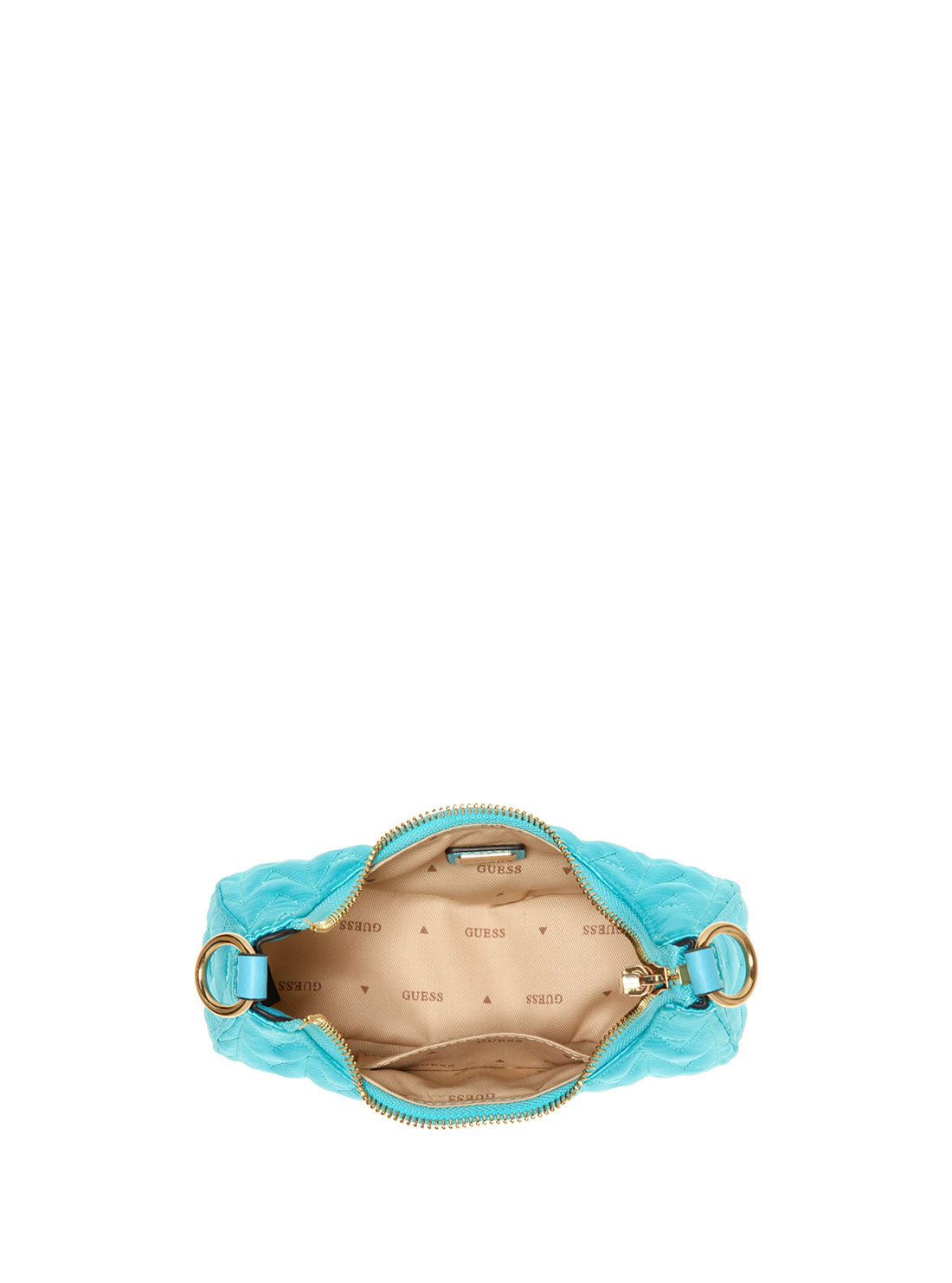 GUESS Women's Turquoise Golden Rock Mini Hobo Bag EG874972 Inside View