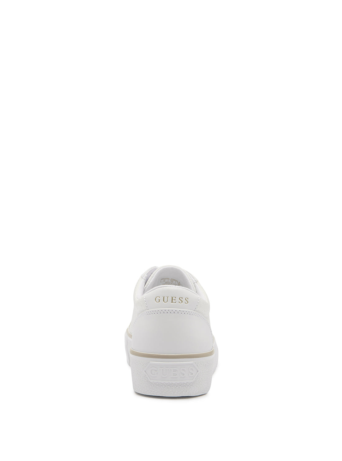 GUESS Women's White Nortin Logo Low Top Sneakers NORTIN2 Back View