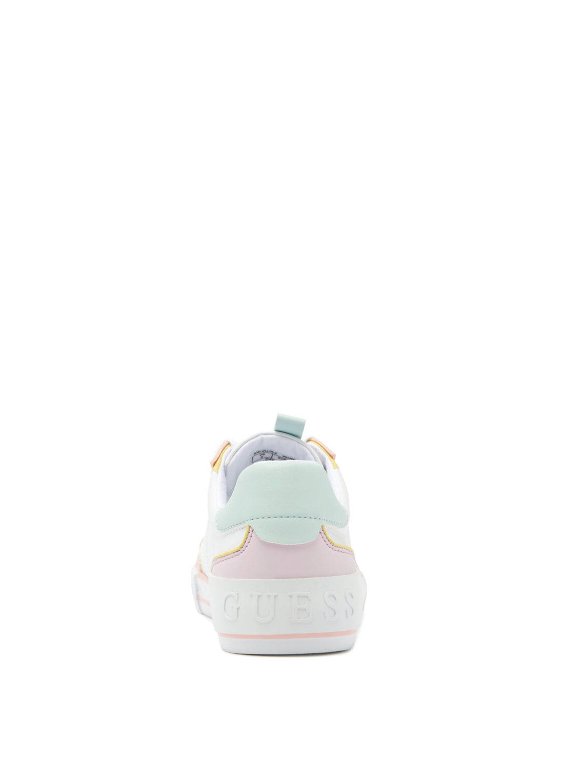 GUESS Women's White Pink Lollin Low Top Sneakers LOLLIN-A WHI04 Back View
