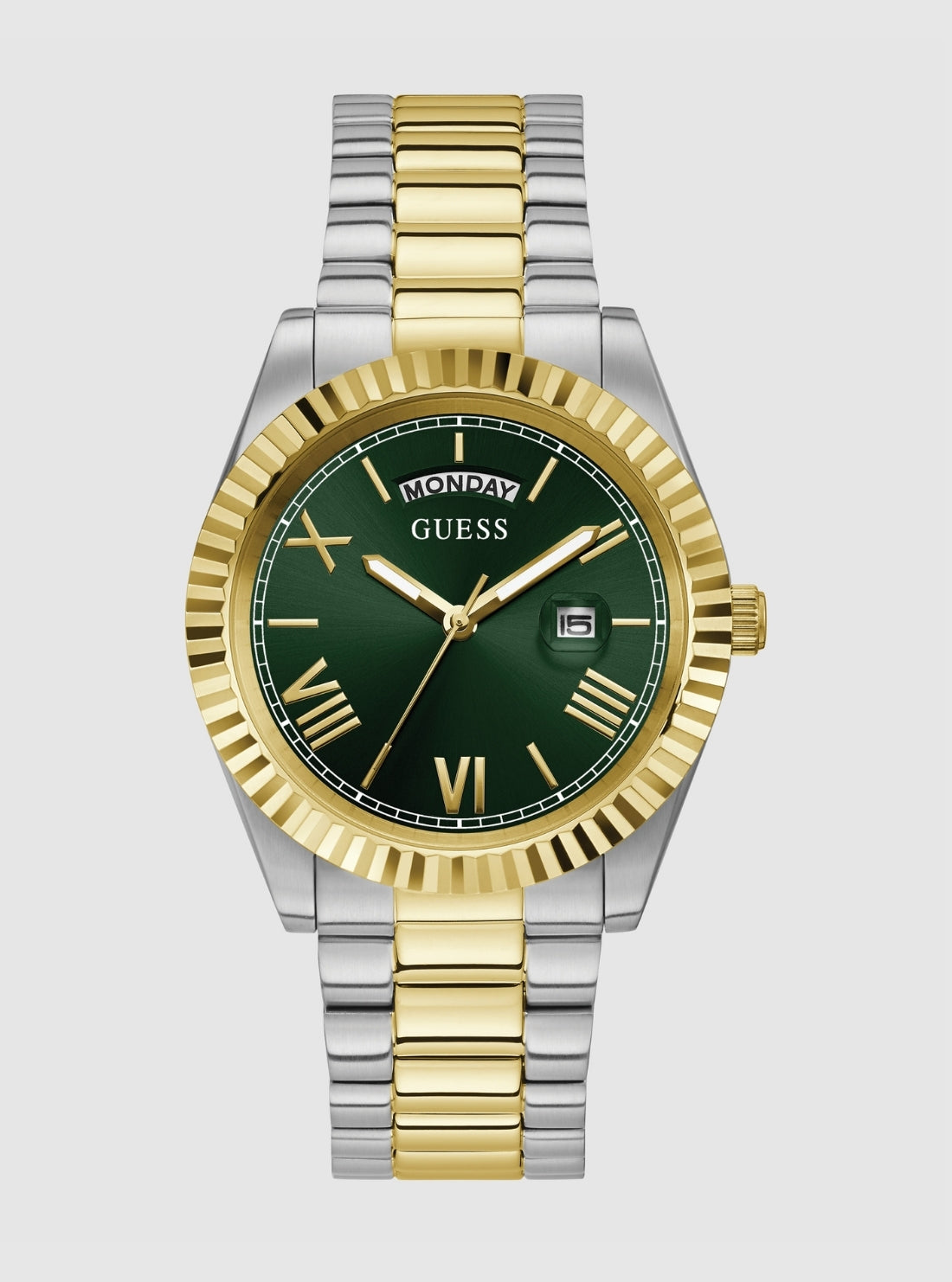 GUESS Accessories Gold Green Connoisseur Watch GW0265G8 Front View