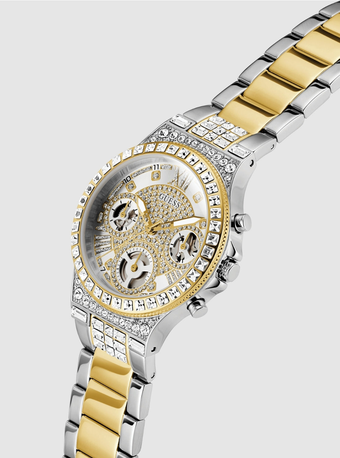 GUESS Accessories Two-Tone Moonlight Watch GW0320L7 Front Side View