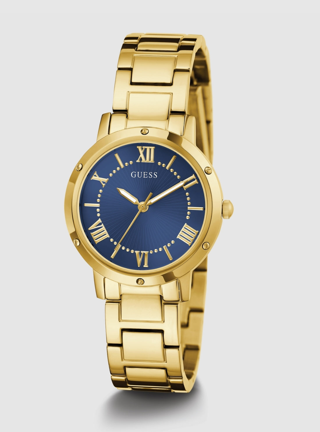 GUESS Accessories Gold Dawn Blue Dial Bracelet GW0404L4 Front View_2