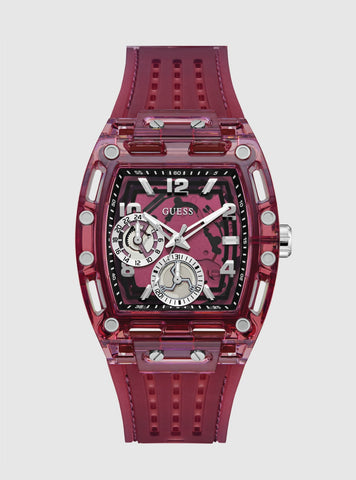 GUESS Accessories Red Phoenix Multifunction Watch GW0499G12 Front View