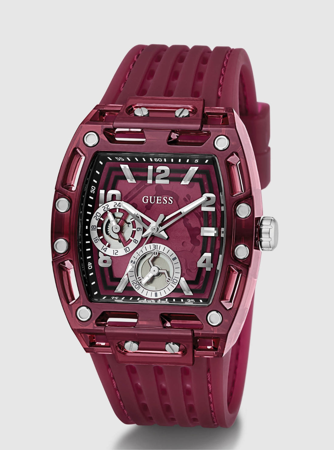 GUESS Accessories Red Phoenix Multifunction Watch GW0499G12 Front View_2