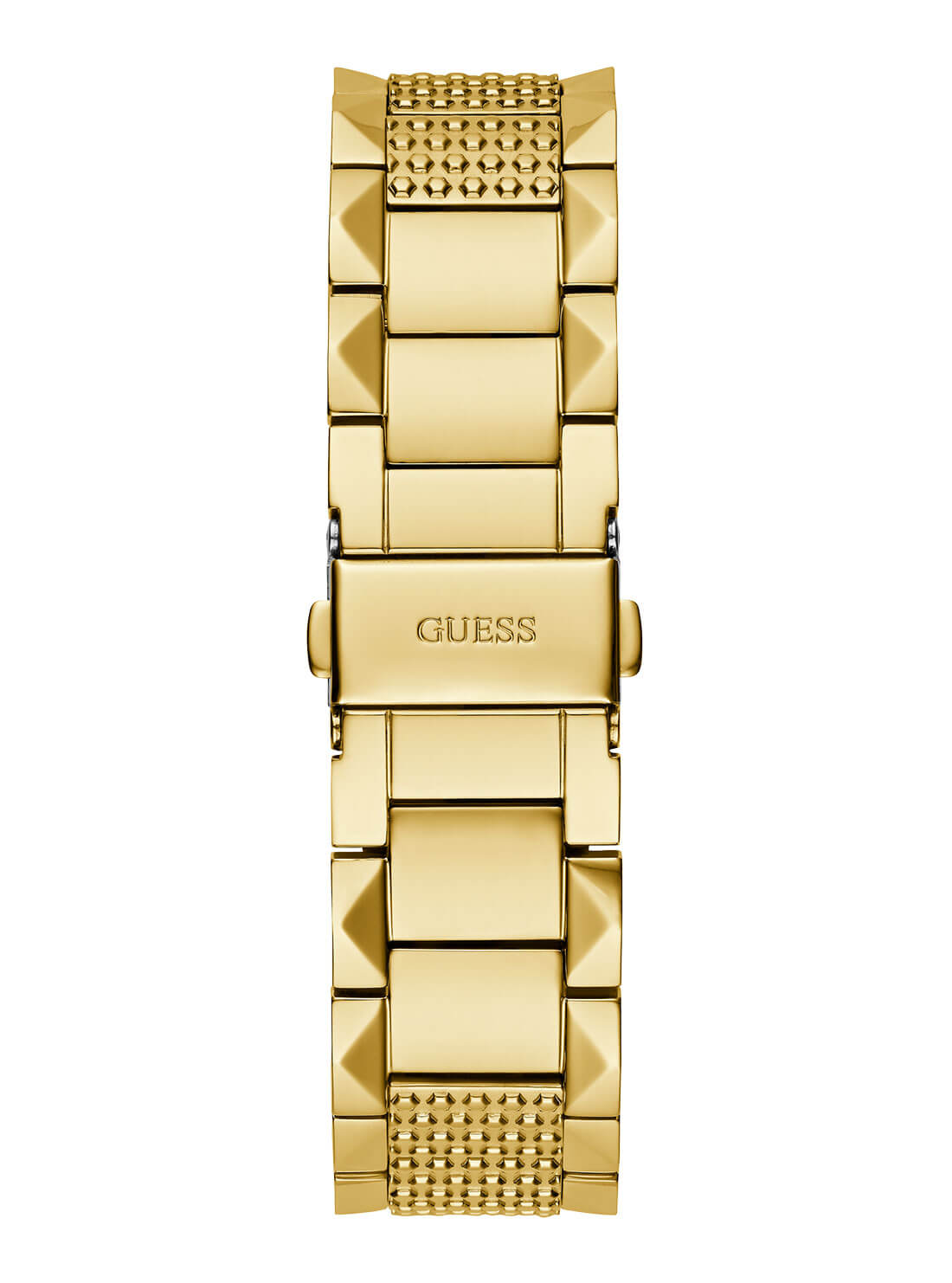 Gold Rebel Crystal Watch | GUESS Men's Watches | back view