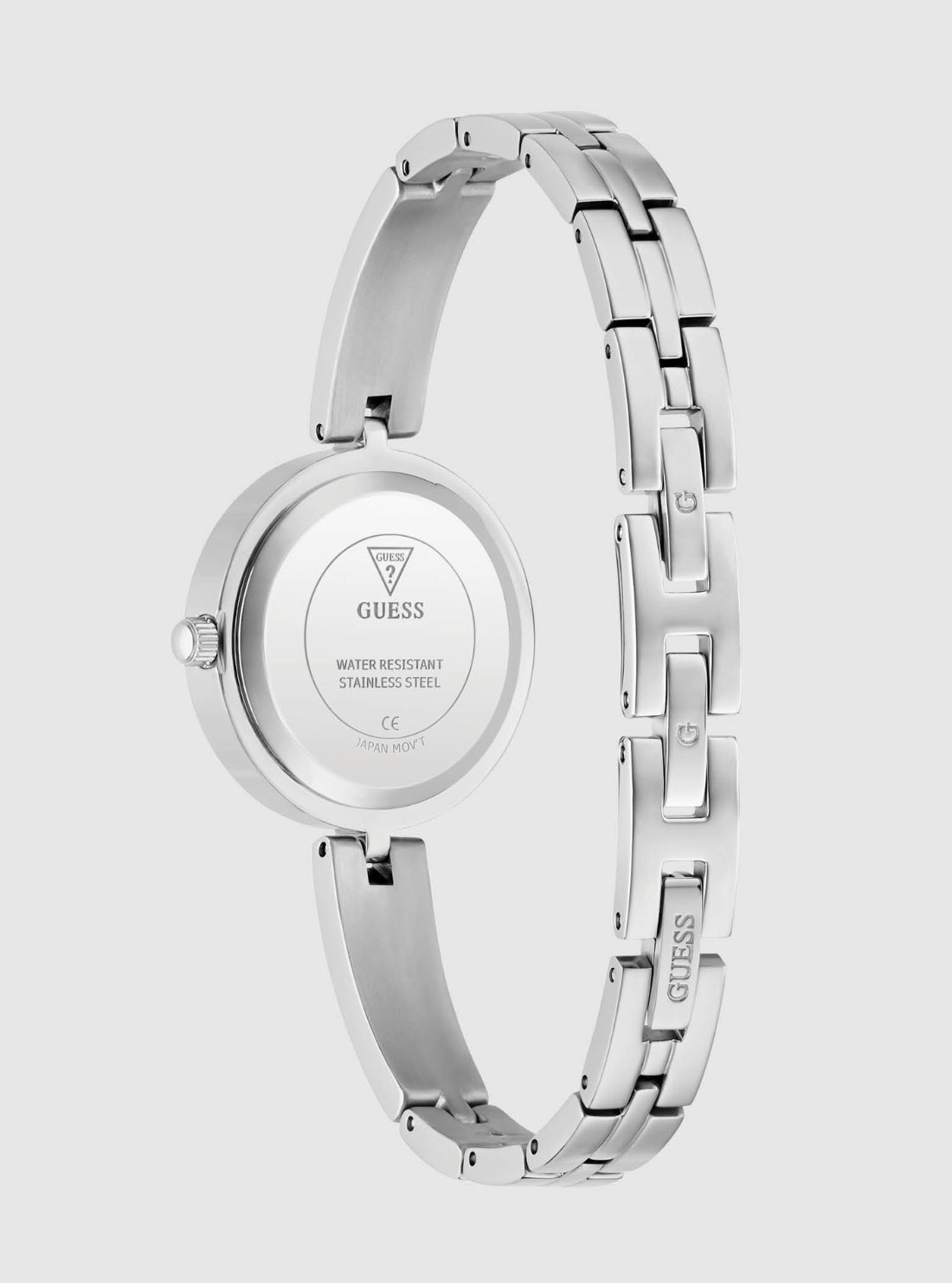 GUESS Womens Silver Blue Dial Lovey Watch GW0655L4 Back View