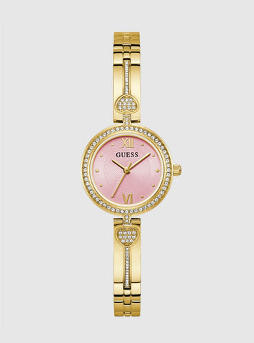 GUESS Accessories Gold Lovey Watch GW0655L5 Front View