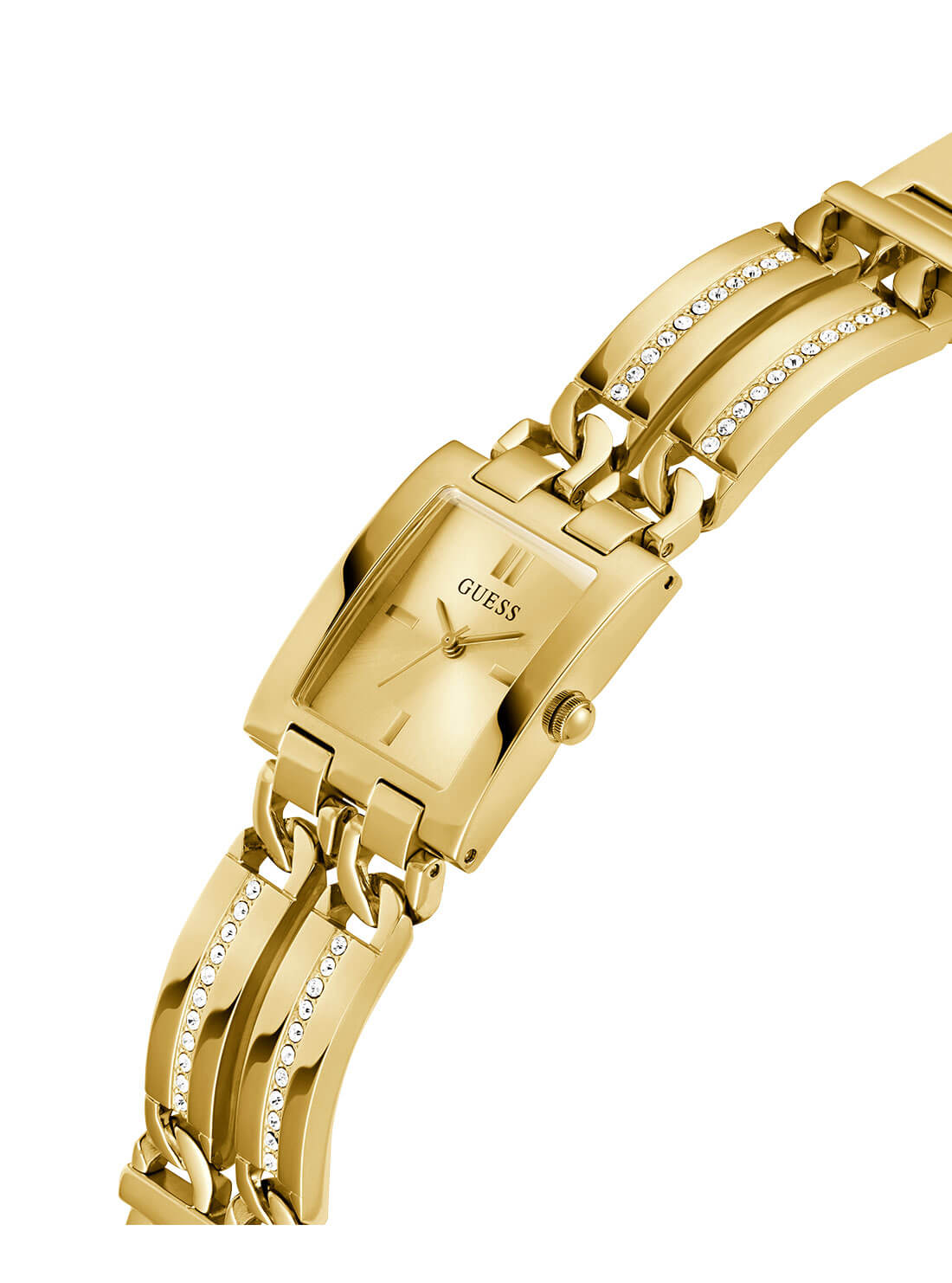 Gold Mod ID Link Watch | GUESS Women's Watches | side view