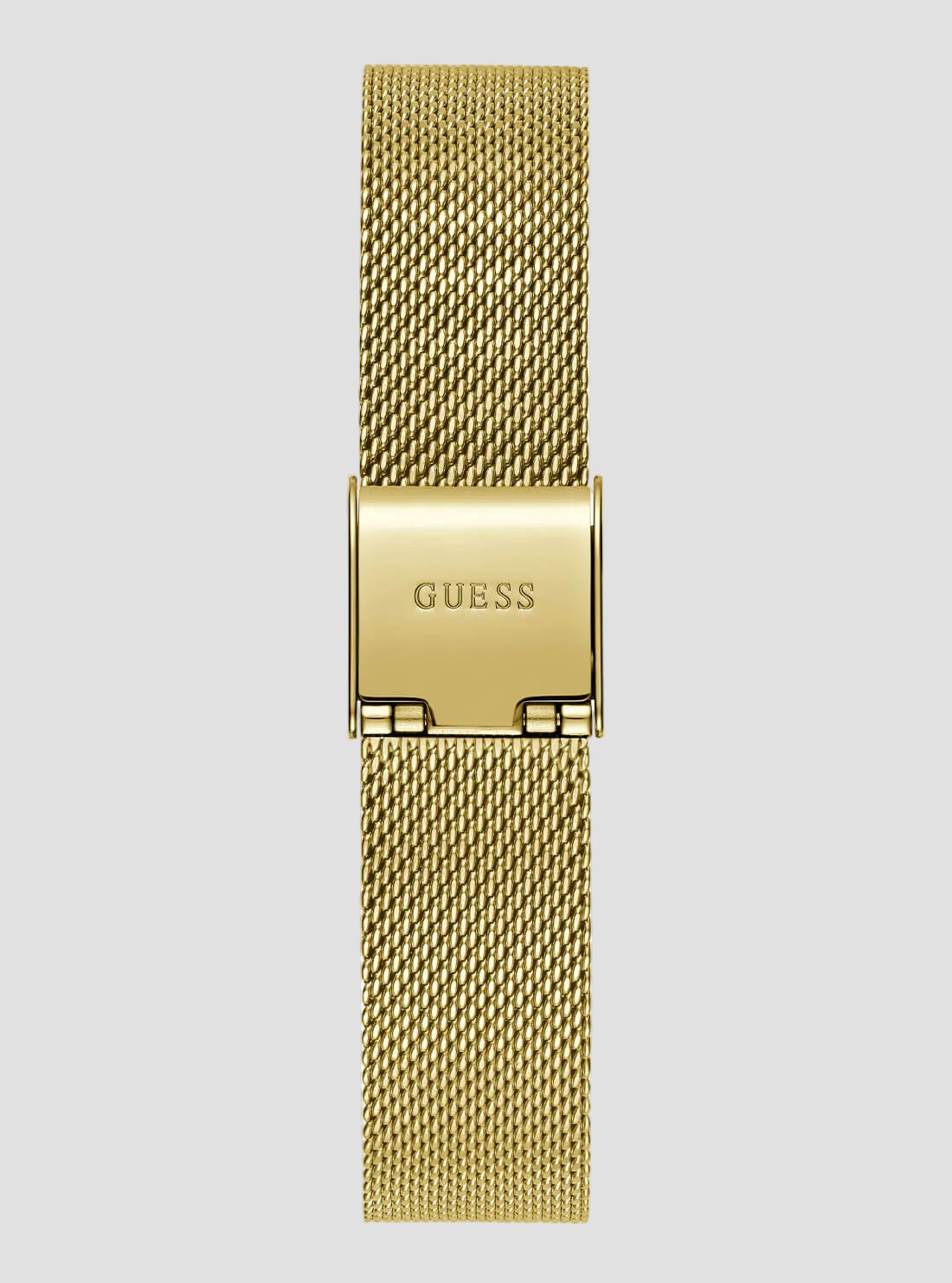 Gold Mini Iconic Glitz Mesh Watch | GUESS Women's Watches | back view