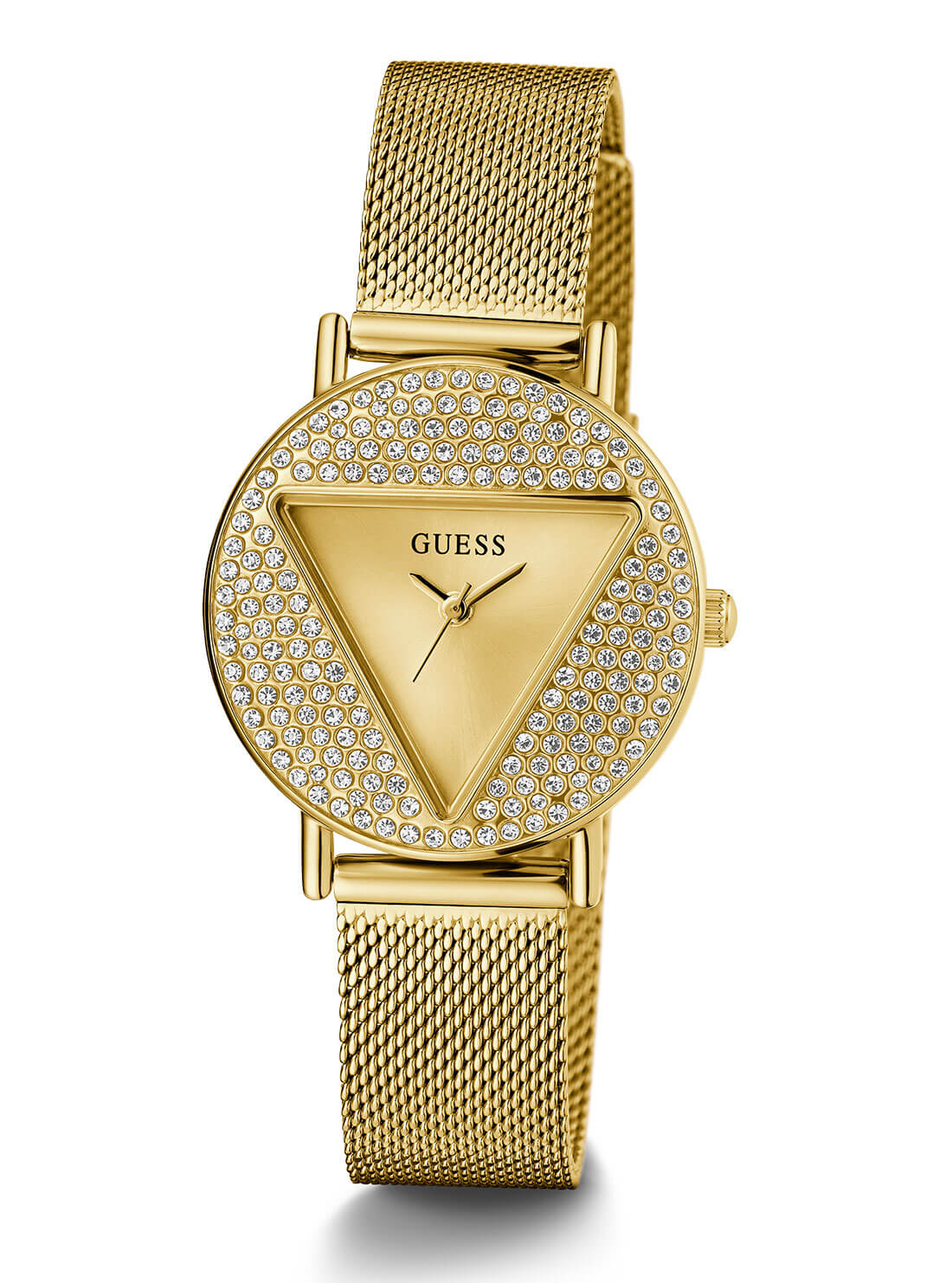 Gold Mini Iconic Glitz Mesh Watch GUESS Women s Accessories