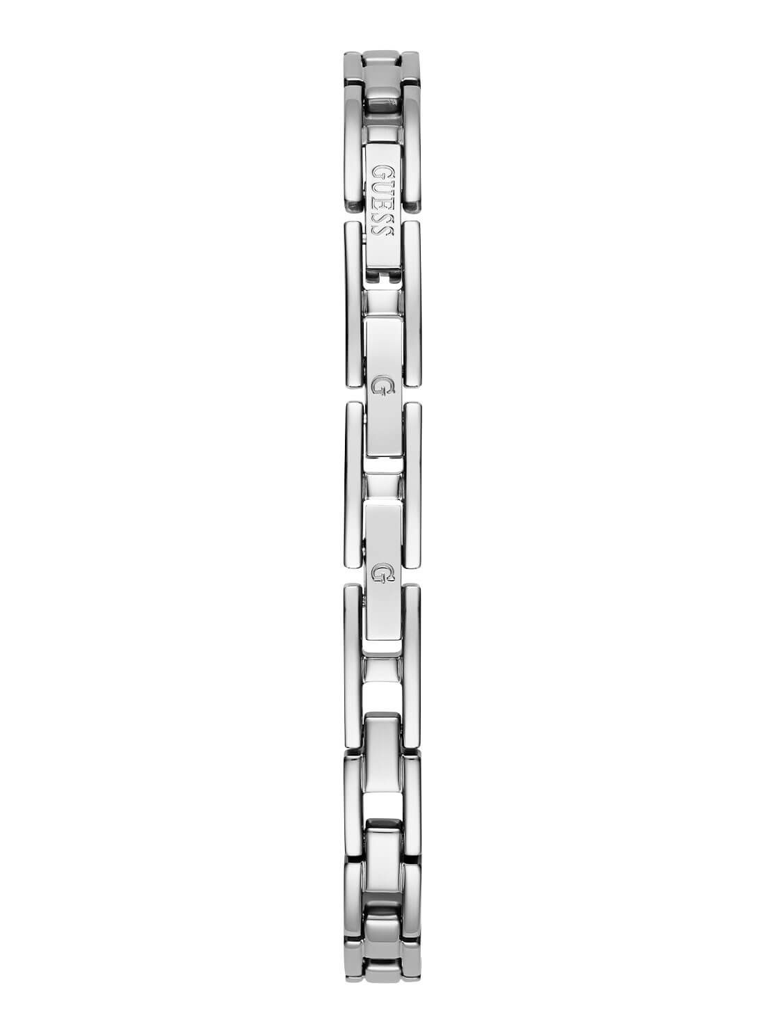 Silver Audrey Glitz Hexagonal Link Watch | GUESS Women's Watches | back view