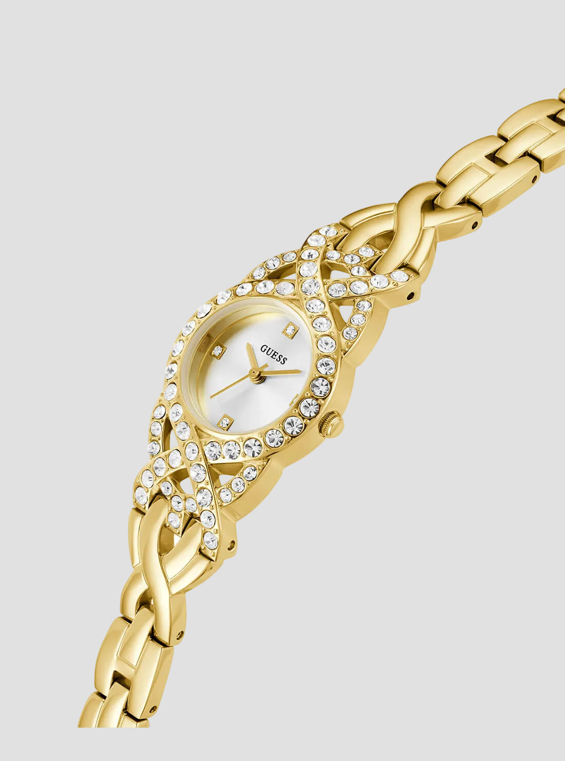 GUESS Watches Gold Adorn Crystal Watch front view GW0682L2 SIde View