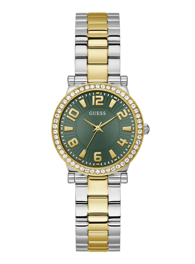 Gold and Silver Crystal Fawn Link Watch | GUESS