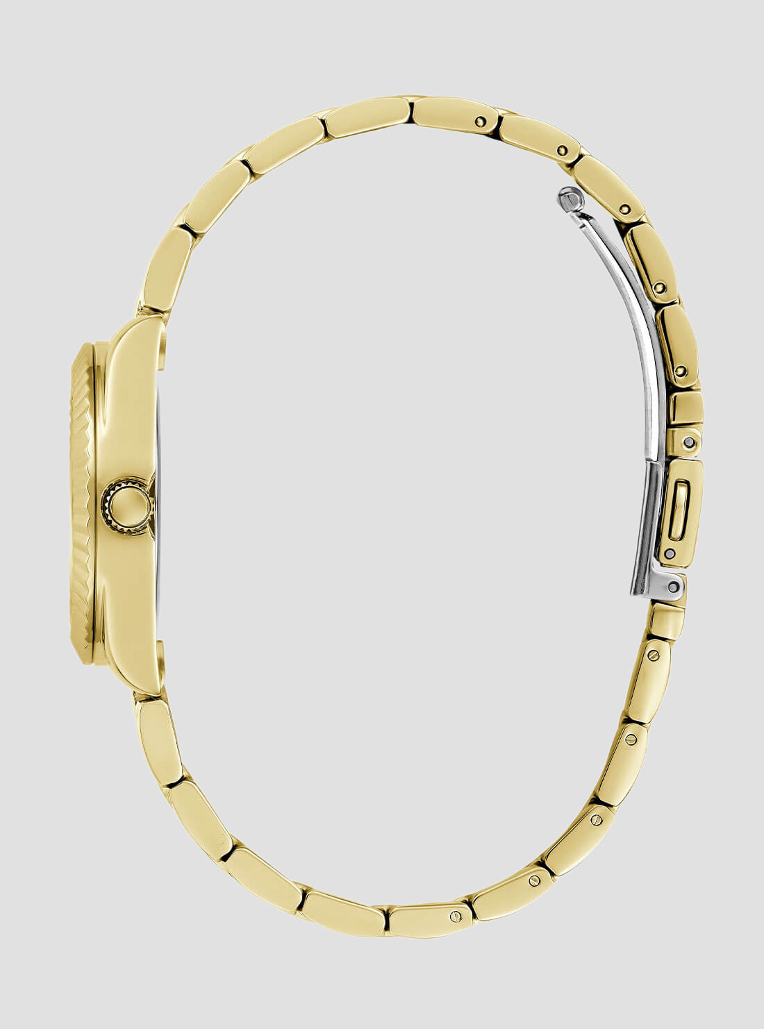 GUESS Womens Gold Mini Luna Vintage Link Watch GW0687L2 Side View