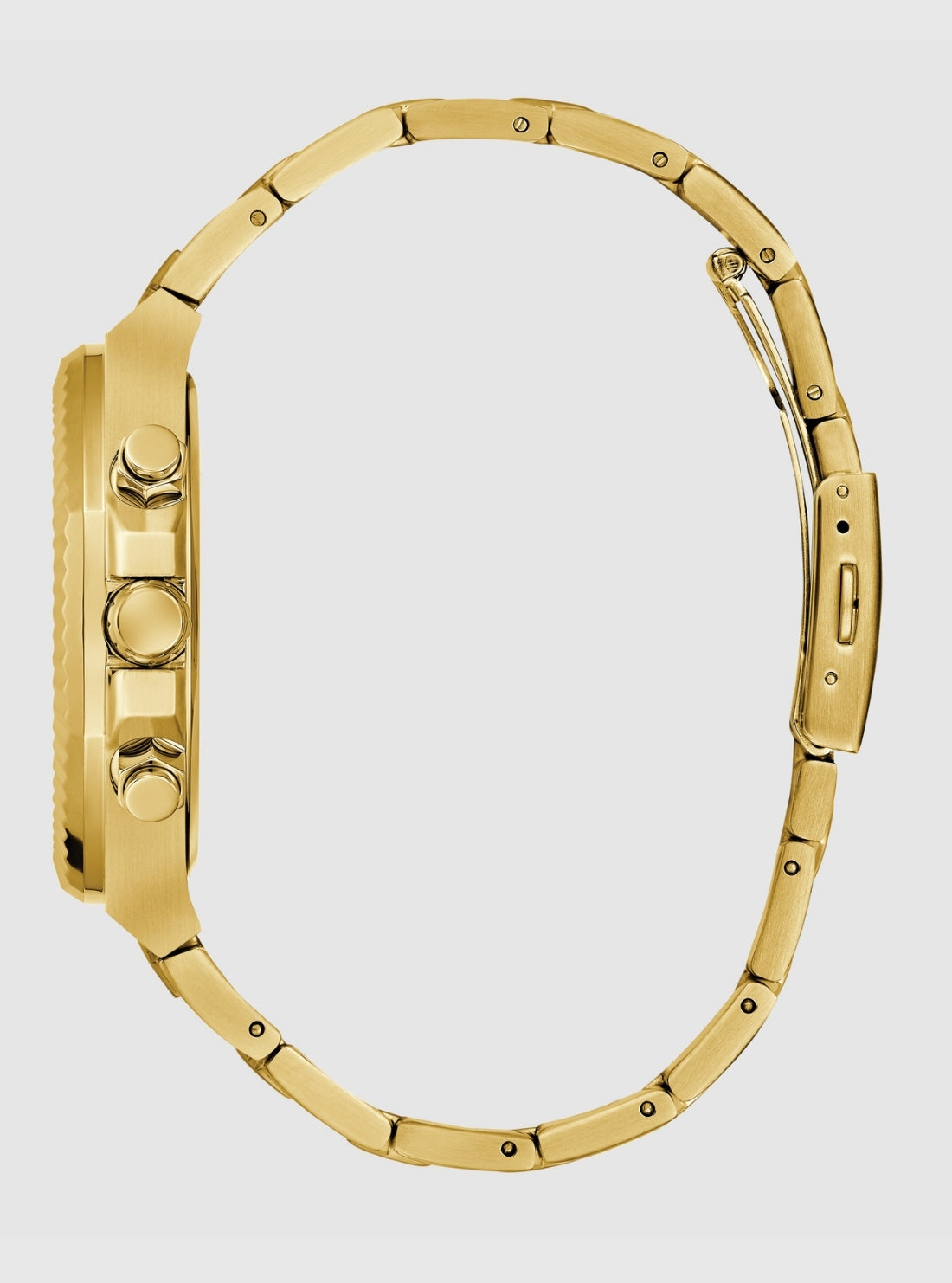 GUESS Accessories Gold Equity Green Link Watch GW0703G2 Side View
