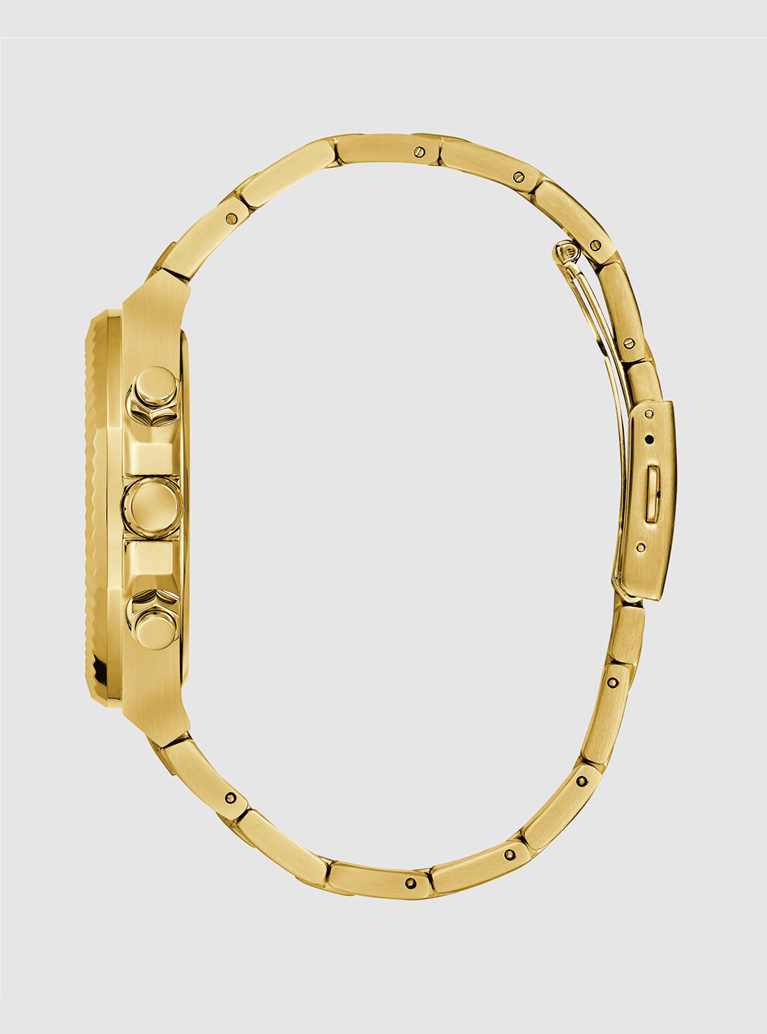 GUESS Acessories Gold Equity Blue Dial Watch GW0703G6 Side View