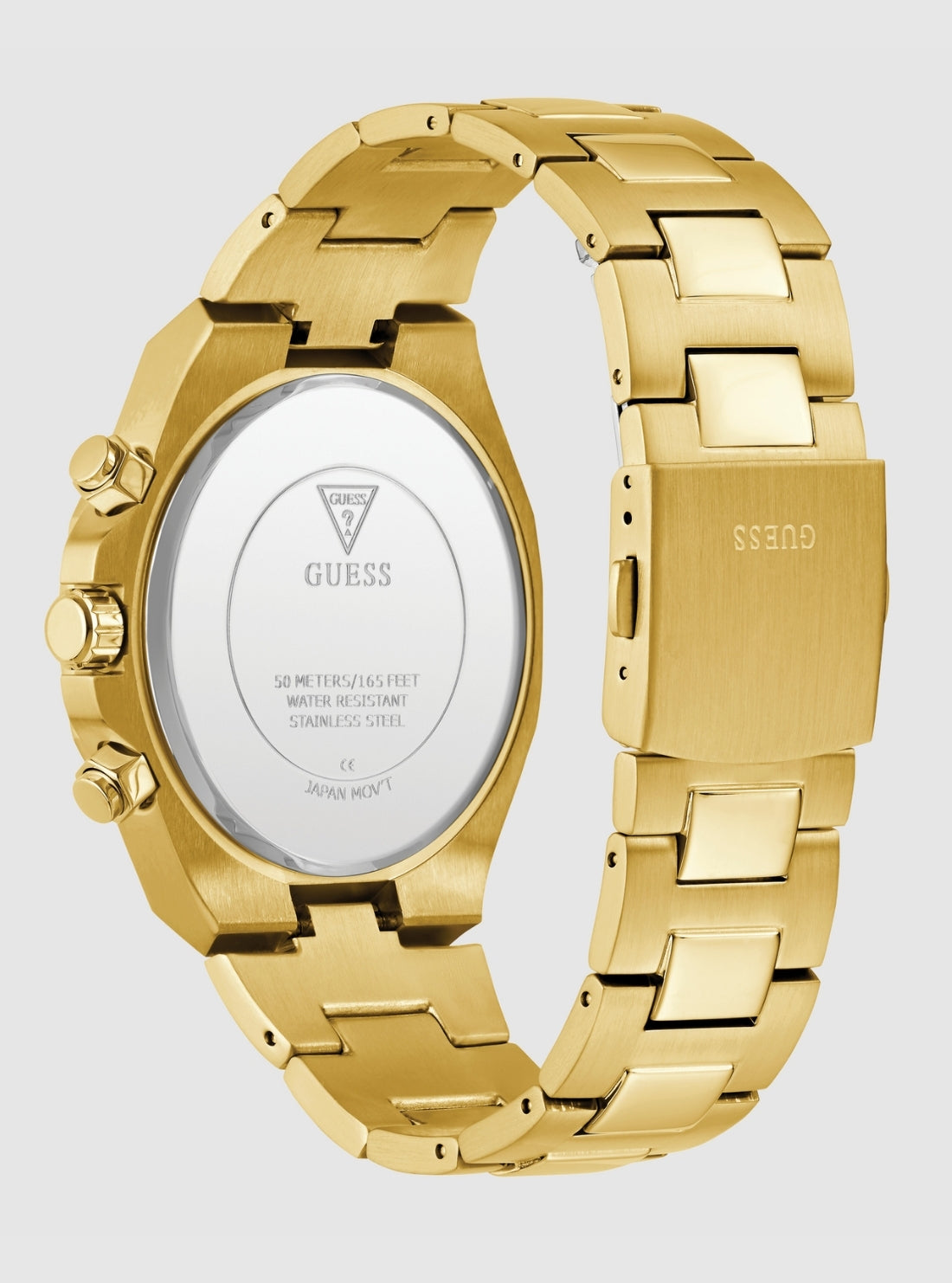 GUESS Acessories Gold Equity Blue Dial Watch GW0703G6 Back View