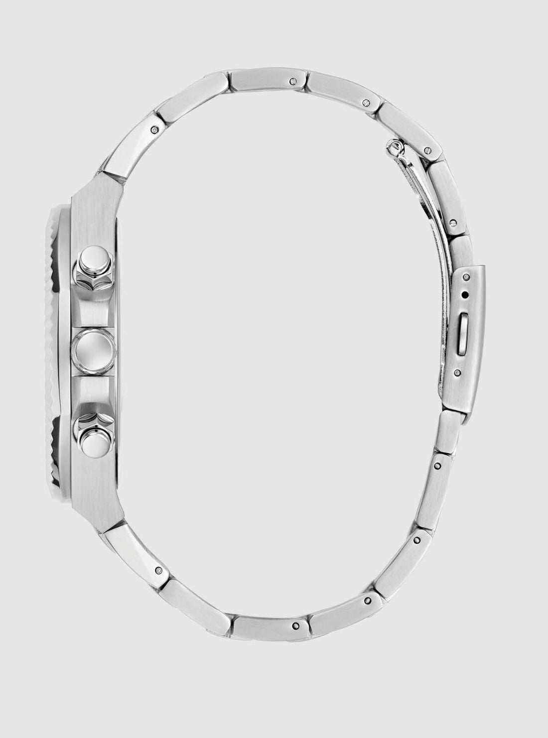 GUESS Accessories Silver Red Dial Equity Watch GW0703G7 Side View