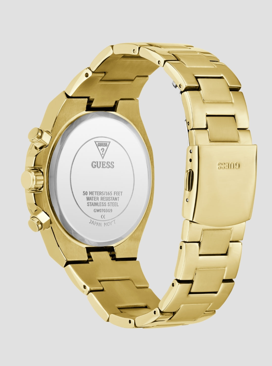 GUESS Accessories Gold Equity Multifunction Watch GW0703G9 Back View