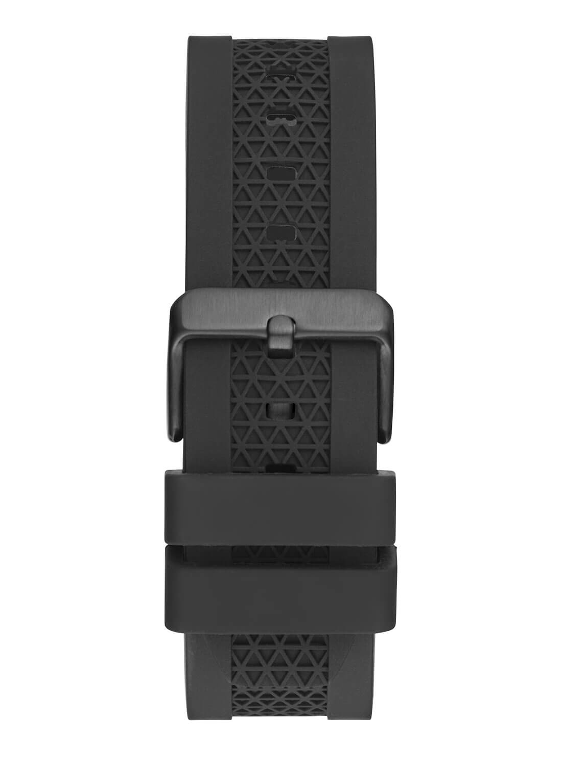 Black Network Silicone Watch | GUESS Men's Watches | back view