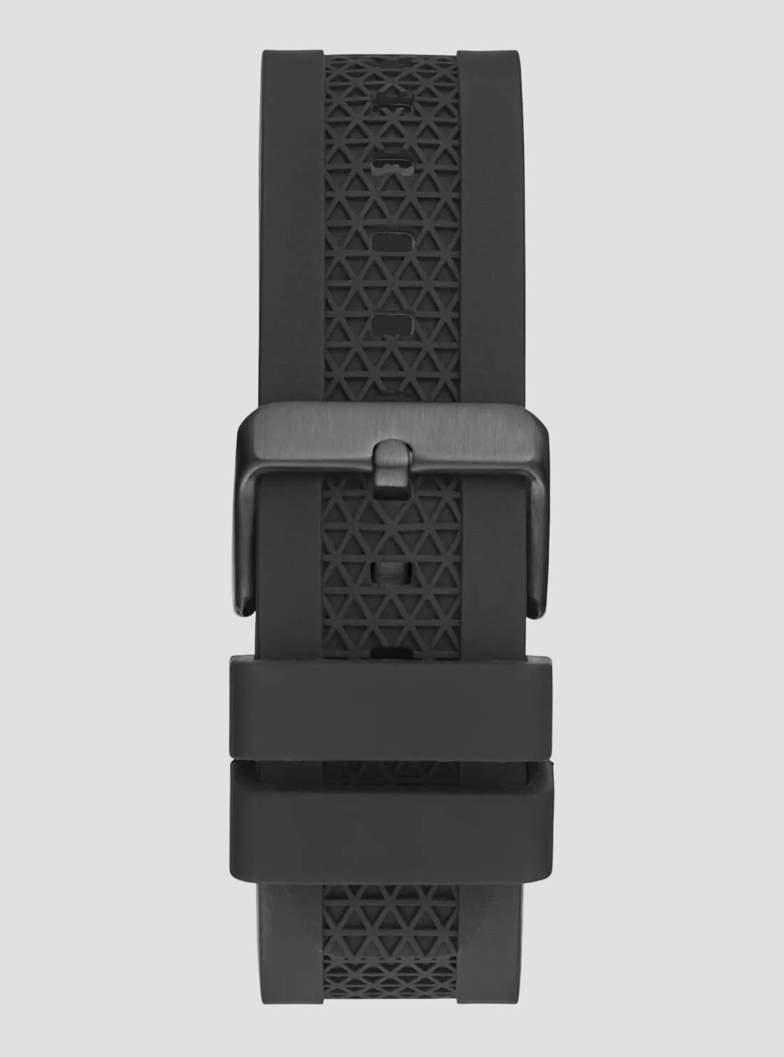 Black Network Silicone Watch | GUESS Men's Watches | back view