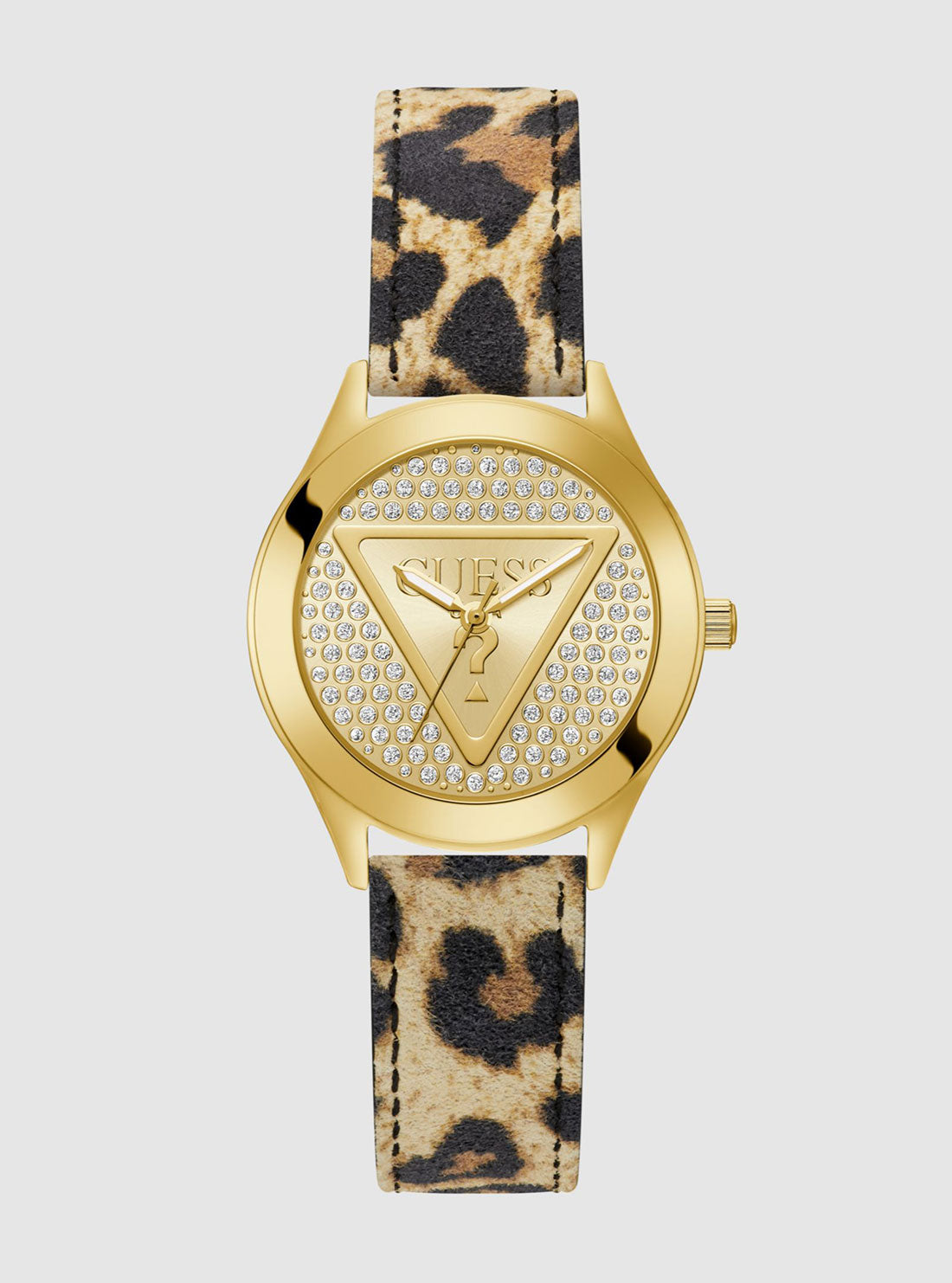 Gold Glitz Animal Print Leather Watch