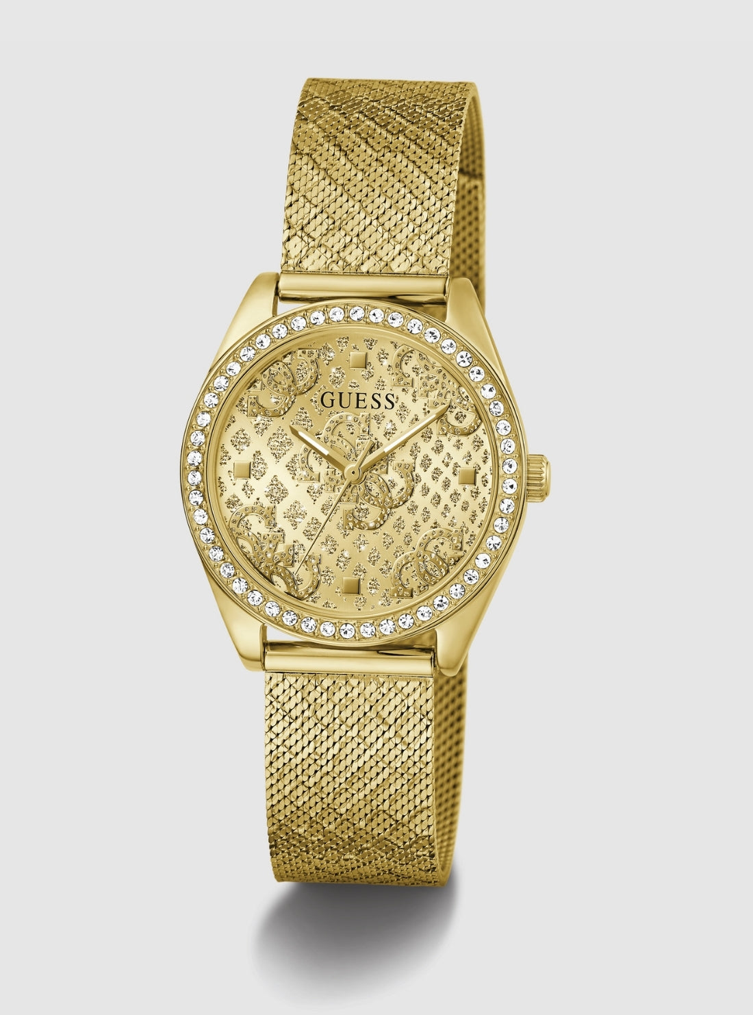 GUESS Accessories Gold Boa Mesh Watch GW0748L2 Front View_2