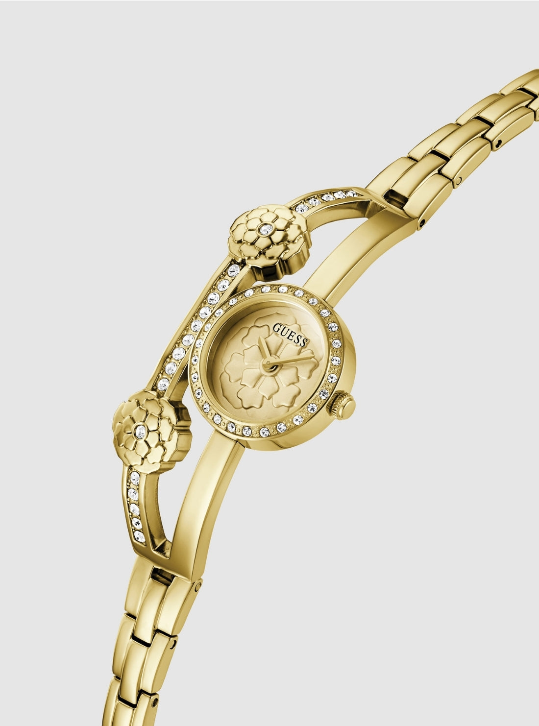 GUESS Accessories Gold Chloe Bracelet Watch GW0756L2 Front Side View