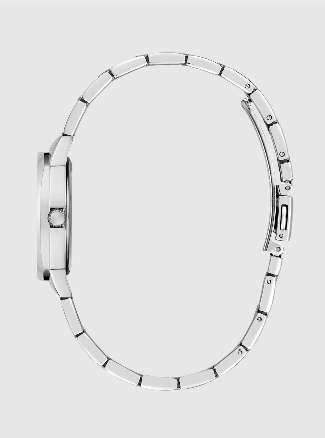 GUESS Accessories Silver Blue Dial Charlotte Watch GW0767L6 Side View