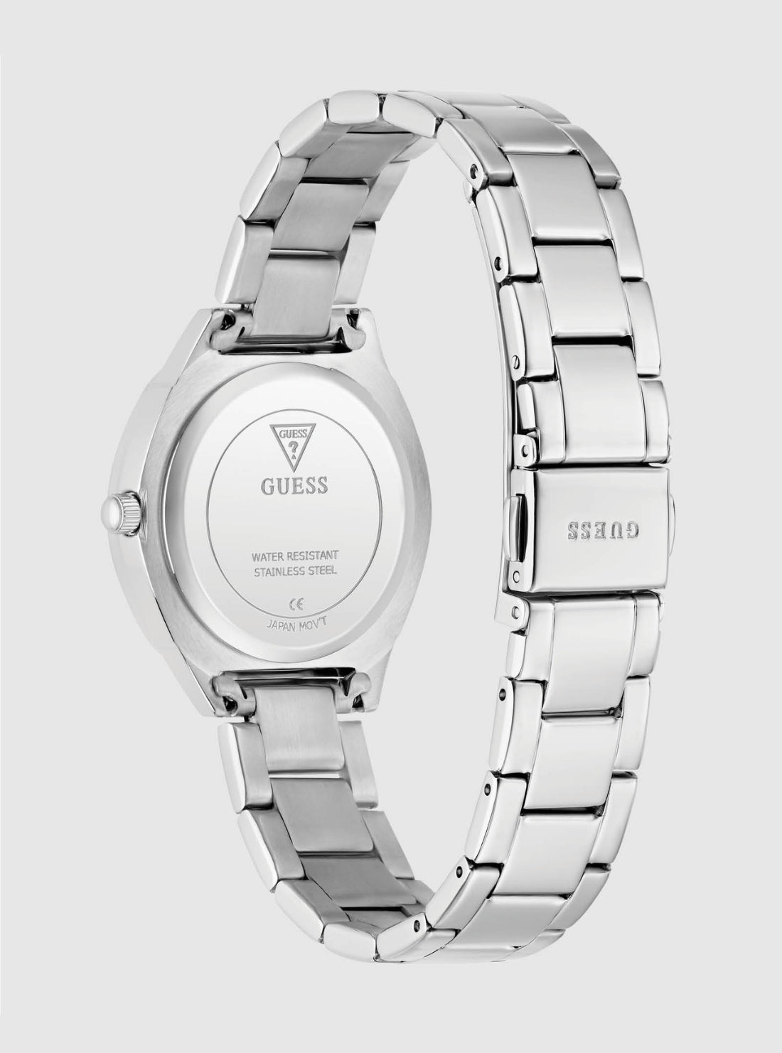 GUESS Accessories Silver Blue Dial Charlotte Watch GW0767L6 Back View