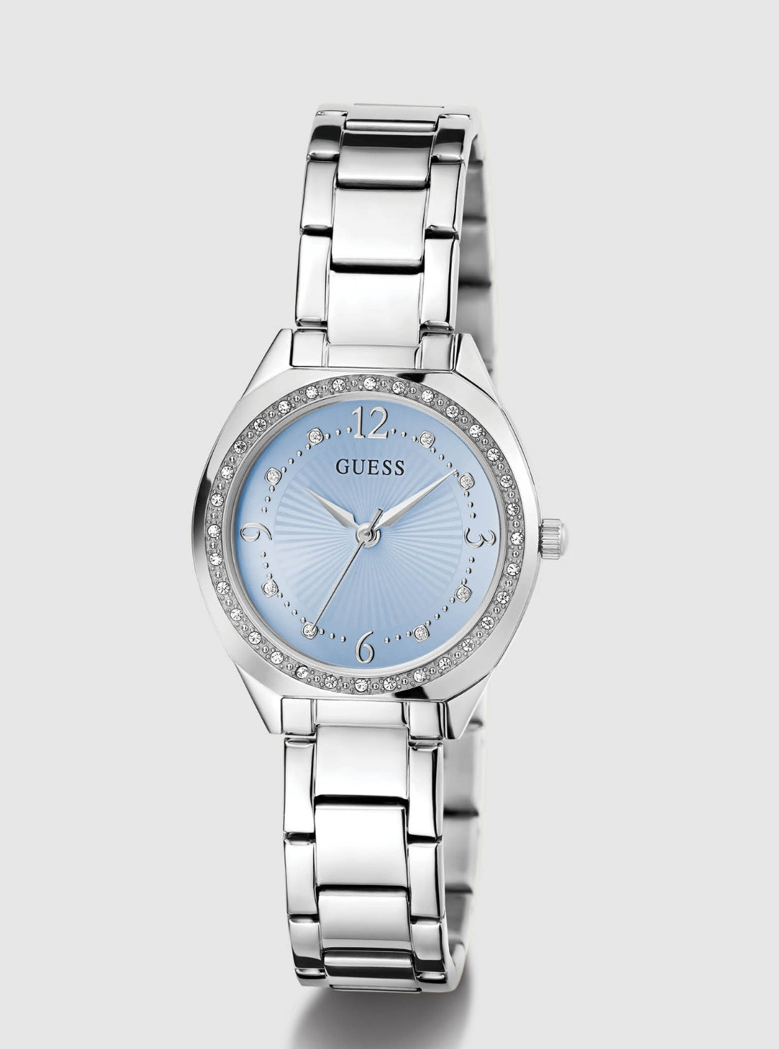 GUESS Accessories Silver Blue Dial Charlotte Watch GW0767L6 Front View_2