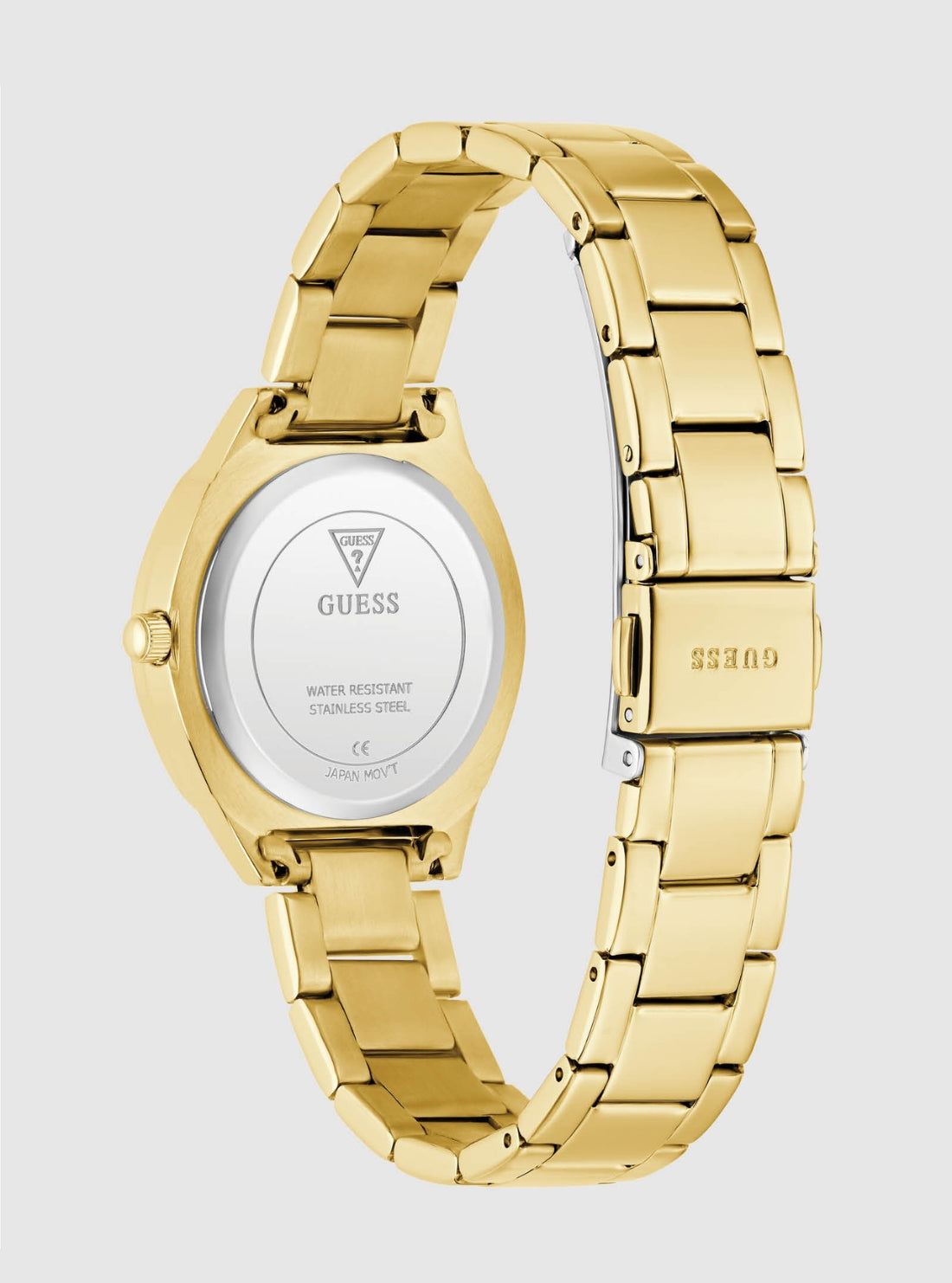 GUESS Accessories Gold Pink Dial Charlotte Watch GW0767L7 Back View