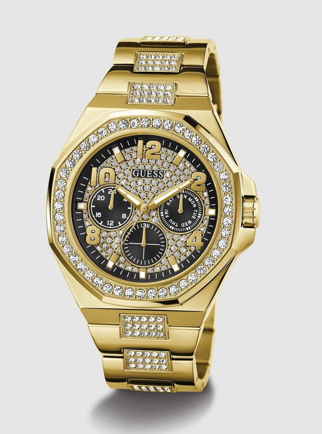 GUESS Accessories Gold Empire Link Watch GW0785G2 Front View_2