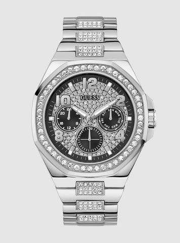 GUESS Accessories Silver Empire Link Watch GW0785G3 Front View