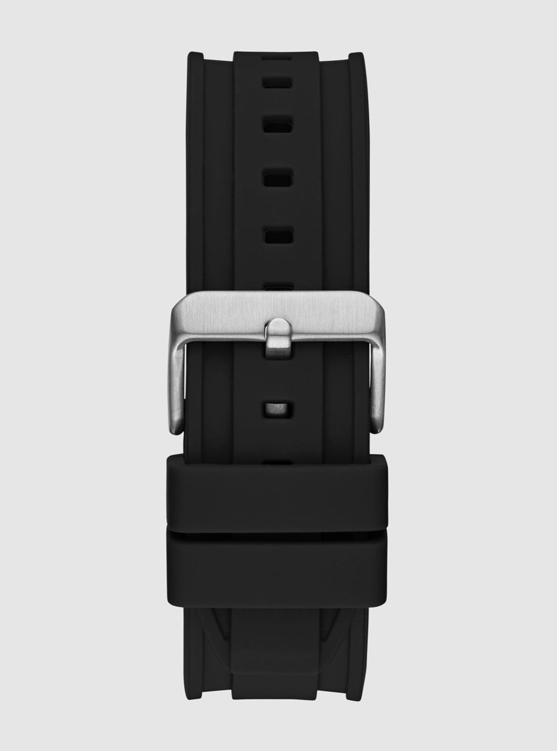 Silver Ignite Black Silicone Watch