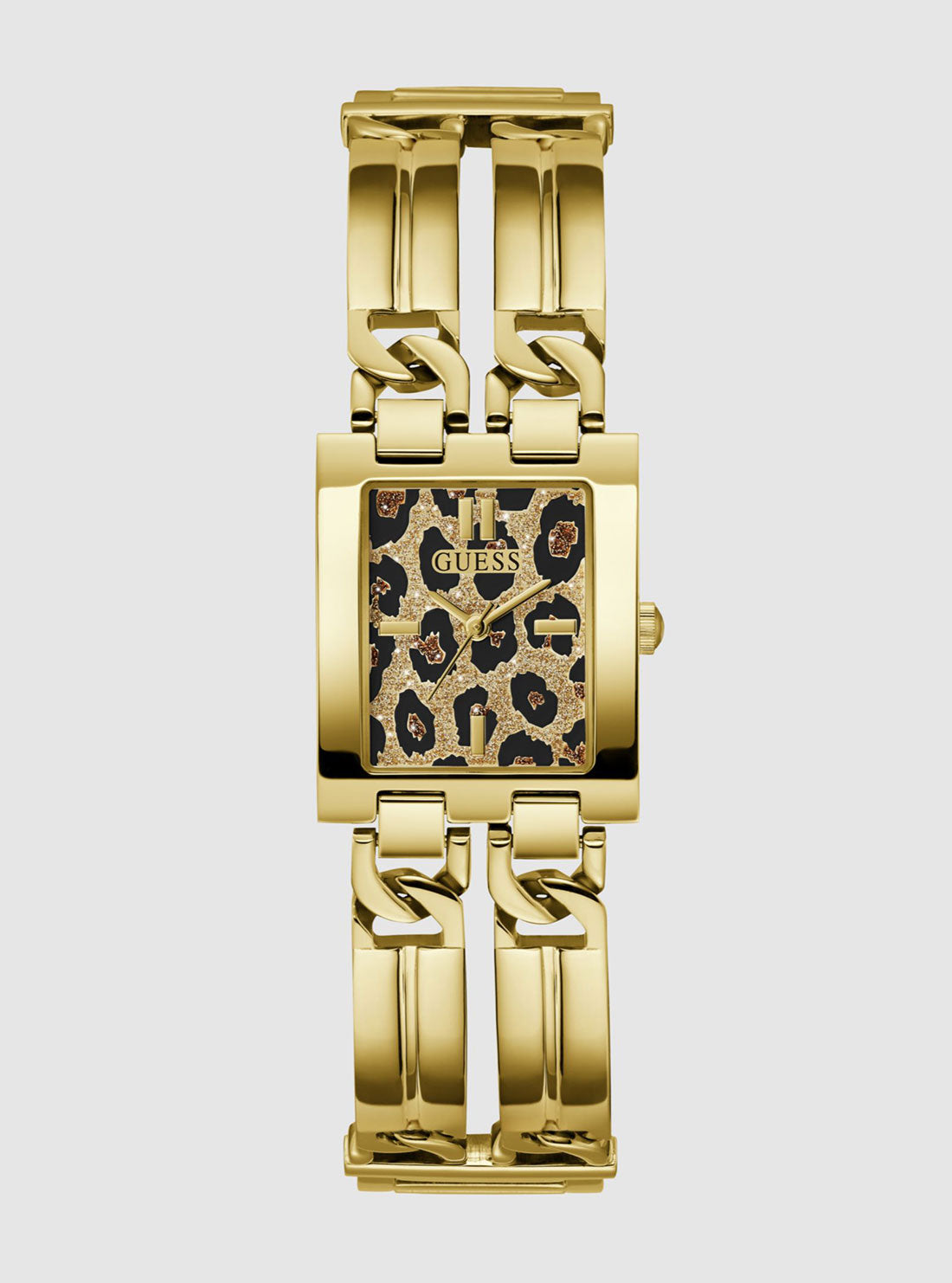 Gold Mod Animal Print Dial Link Watch