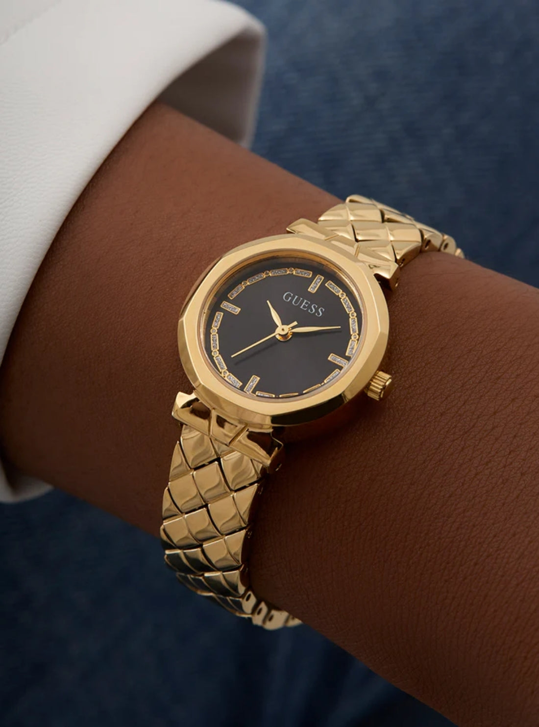 GUESS Womens Gold Mini Rumour Watch GW0839L2 Model View