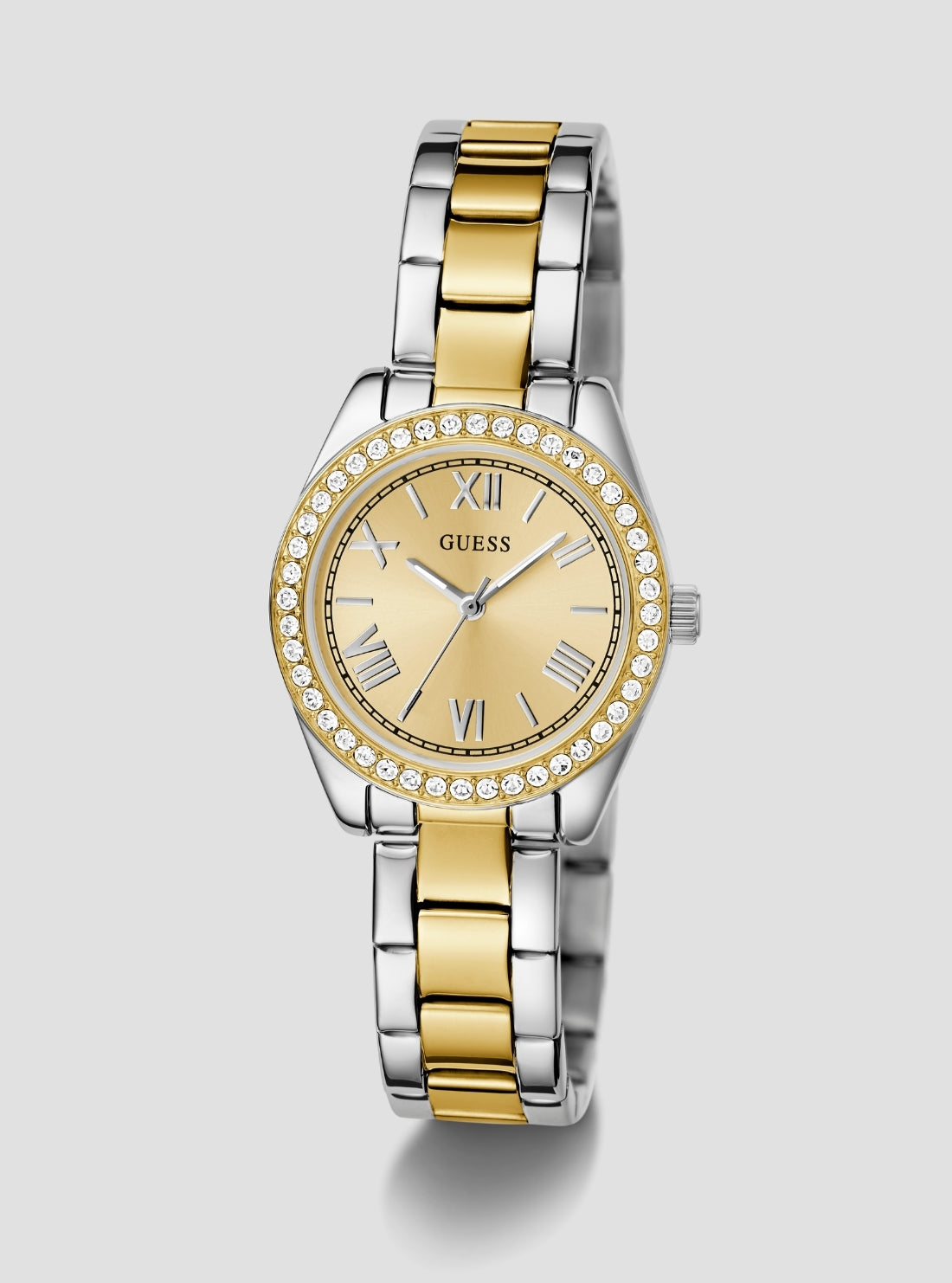 GUESS Accessories Silver Gold Mini Luna Watch GW0841L2 Front View_2