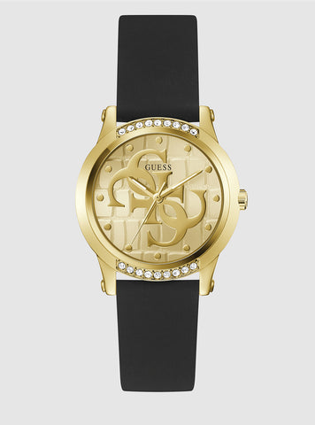 GUESS Womens Black Annette Crystal Watch GW0860L1 Front View
