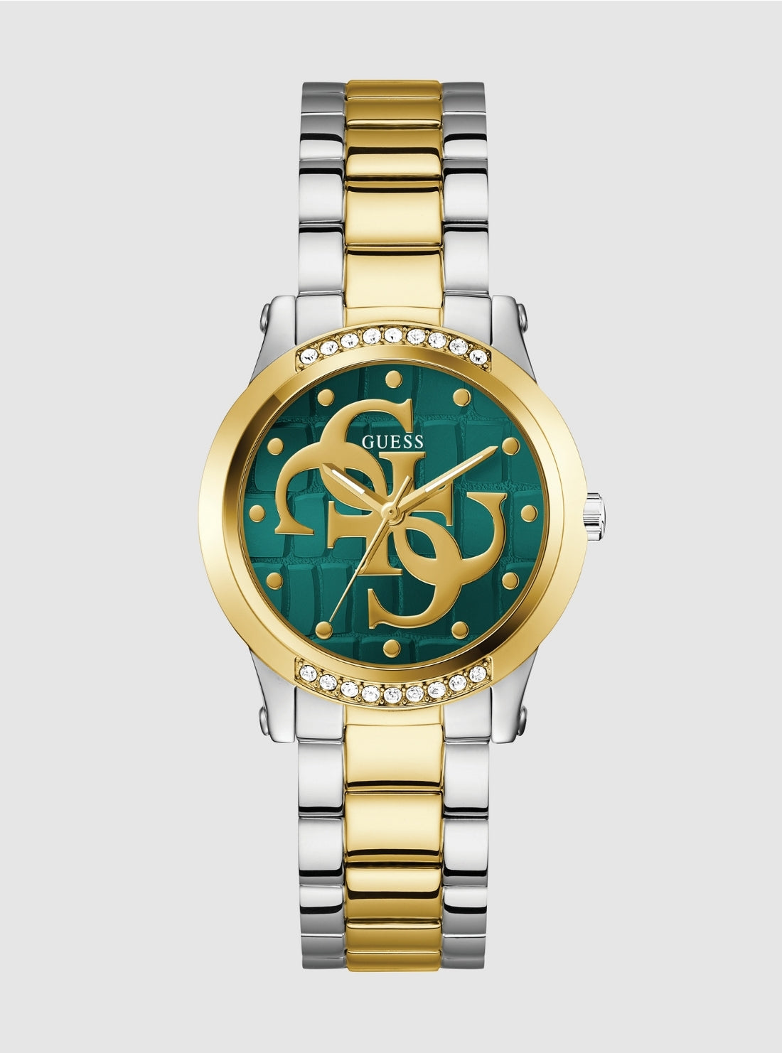 GUESS Accessories Two-Tone Annette Gold Crystal Watch GW0861L4 Front View