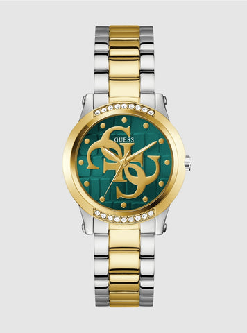 GUESS Accessories Two-Tone Annette Gold Crystal Watch GW0861L4 Front View
