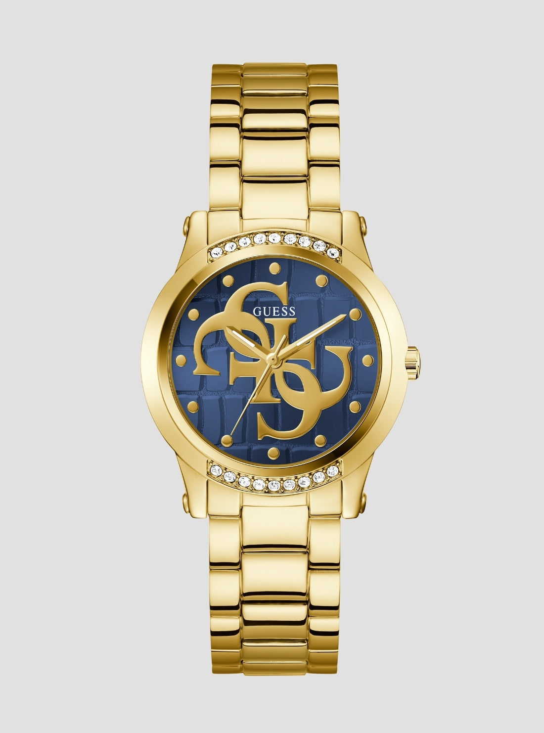 GUESS Accessories Gold Annette Blue Dial Watch GW0861L6 Front View