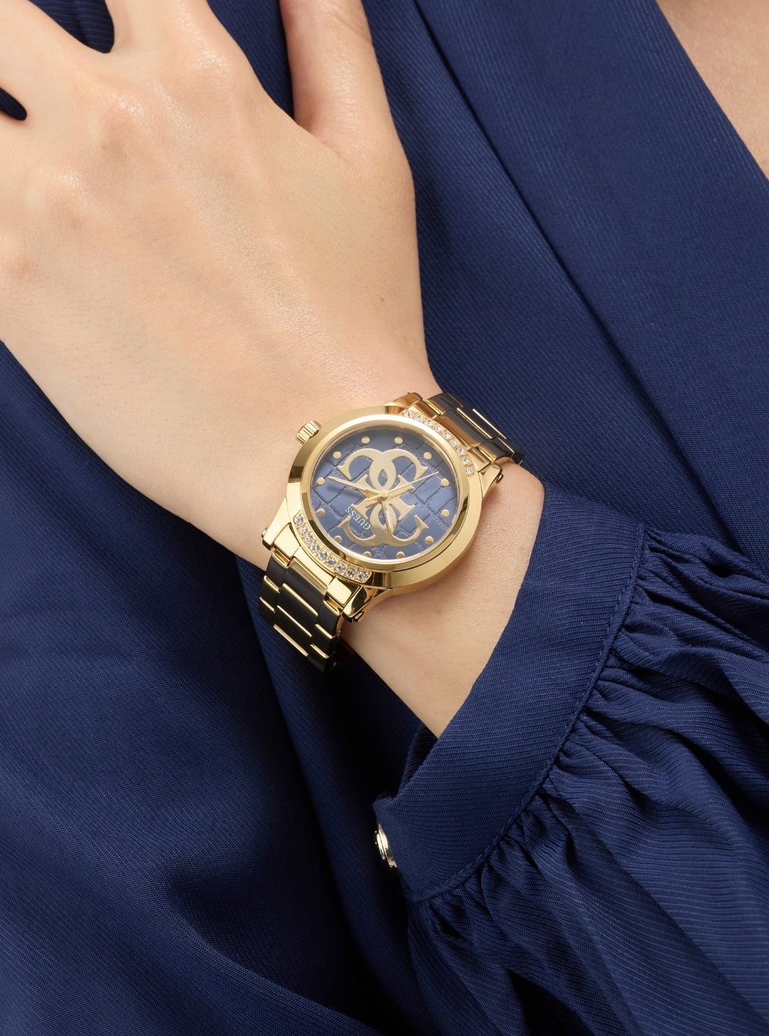 GUESS Accessories Gold Annette Blue Dial Watch GW0861L6 Detail View_3