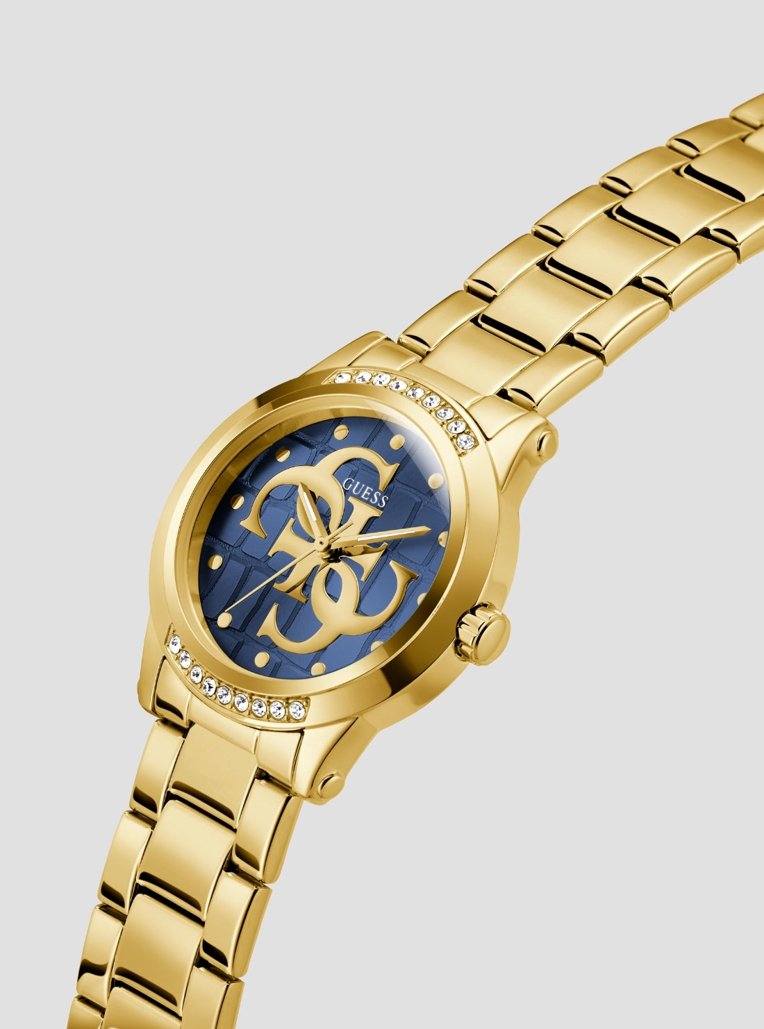 GUESS Accessories Gold Annette Blue Dial Watch GW0861L6 Side View