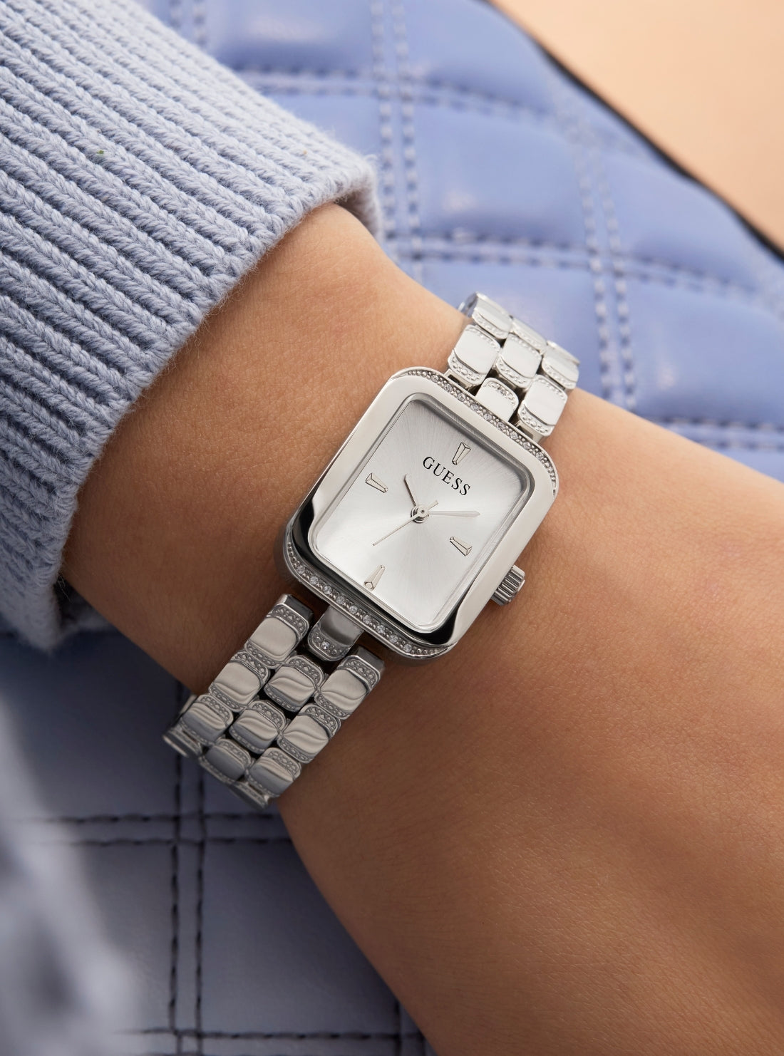 GUESS Accessories Silver Isla Watch GW0865L1 Detail View