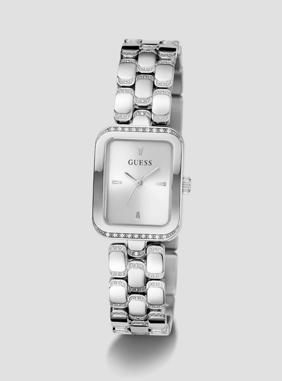 GUESS Accessories Silver Isla Watch GW0865L1 Front Side View