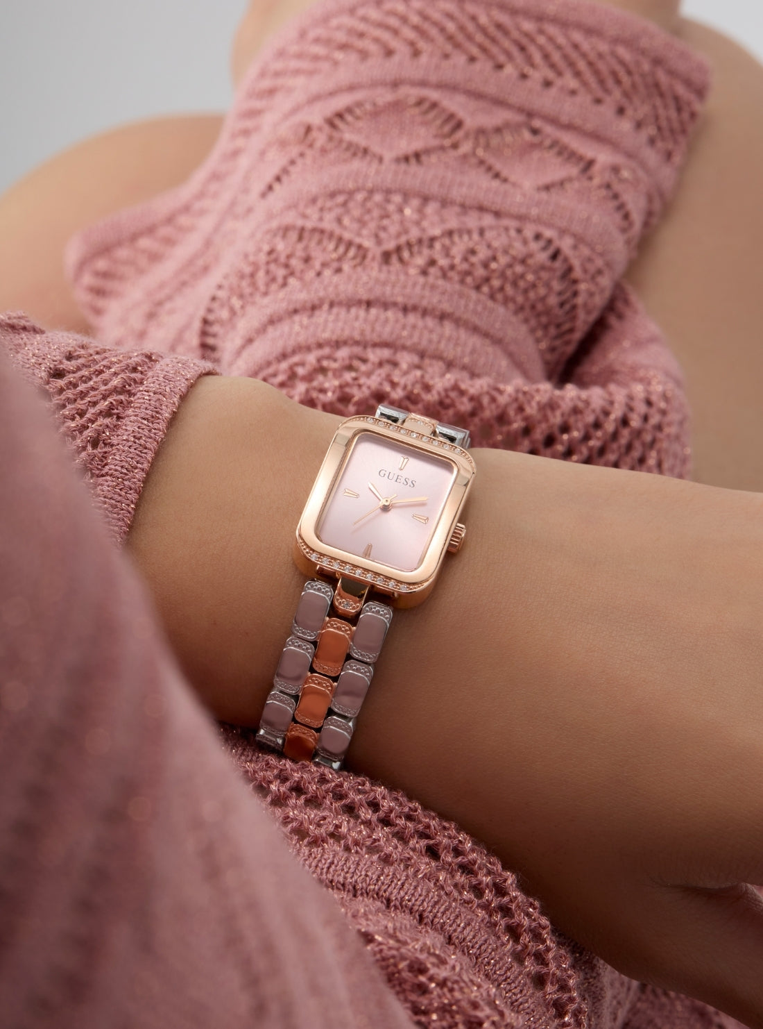 GUESS Womens Silver Rose-Gold Isla Watch GW0865L5 Detail View_2